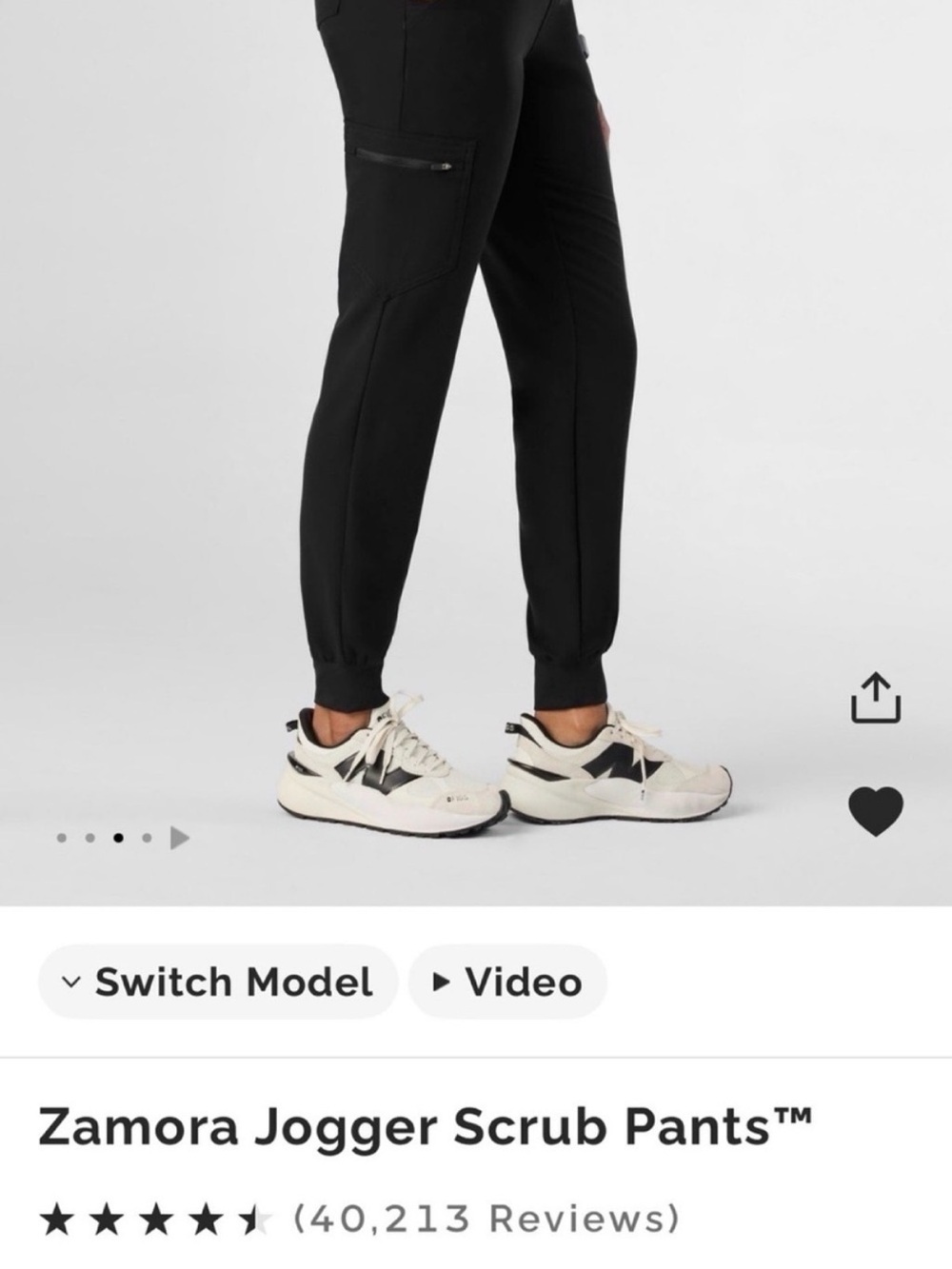 Figs Zamora Jogger Scrub Pants - Black